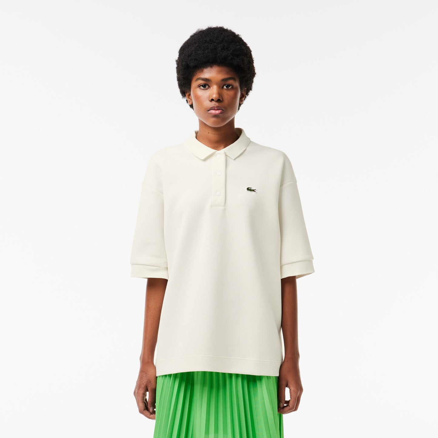 Lacoste Double Sided Cotton Pique Oversized Polo Shirt - Lacoste Nigeria - PF1660 - 00 - 70V - 34