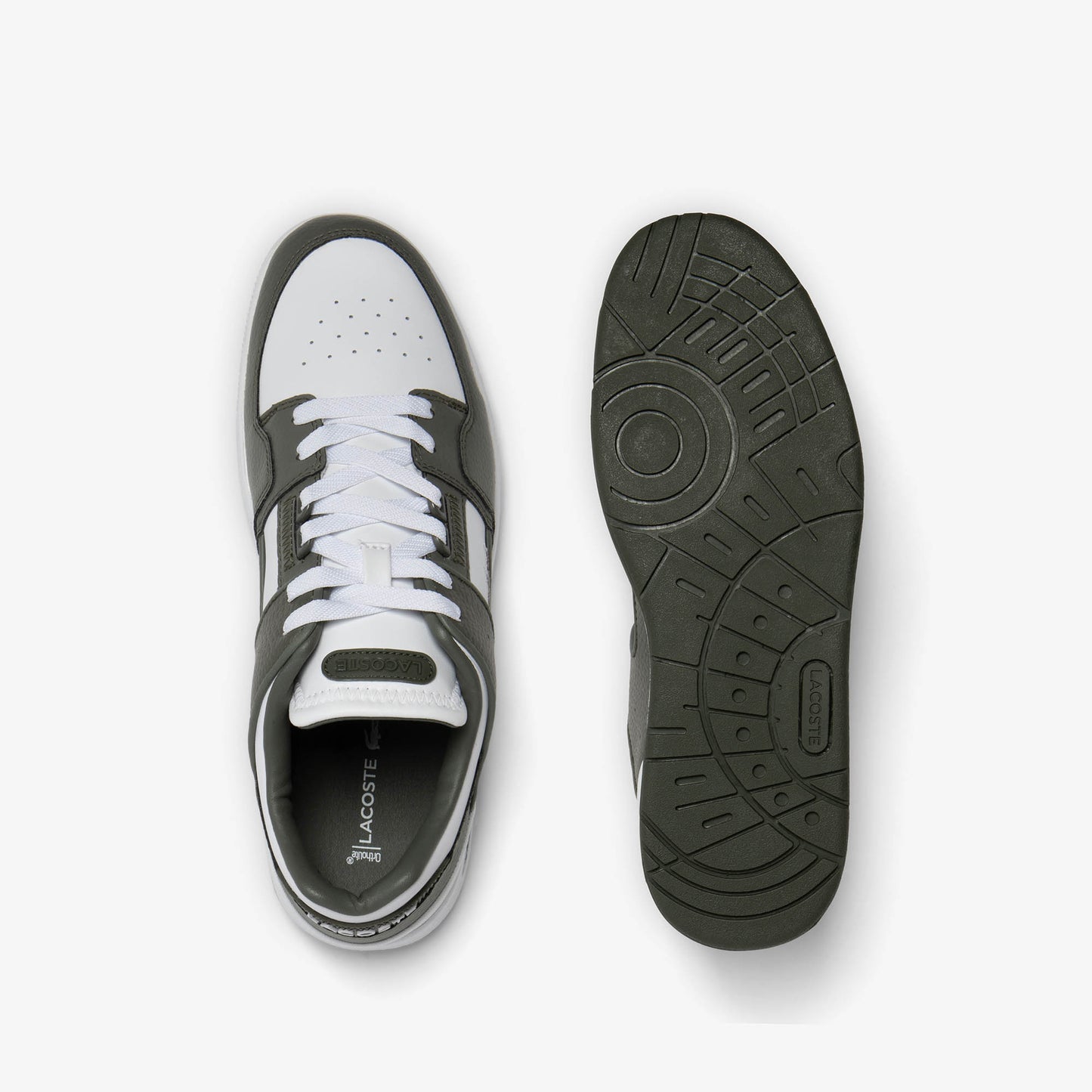 Lacoste Court Cage Leather Eyelet Trainers Shoe