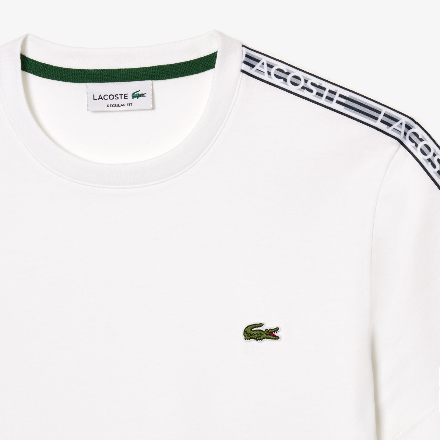 Lacoste Men's Regular Fit Logo Stripe T-shirt