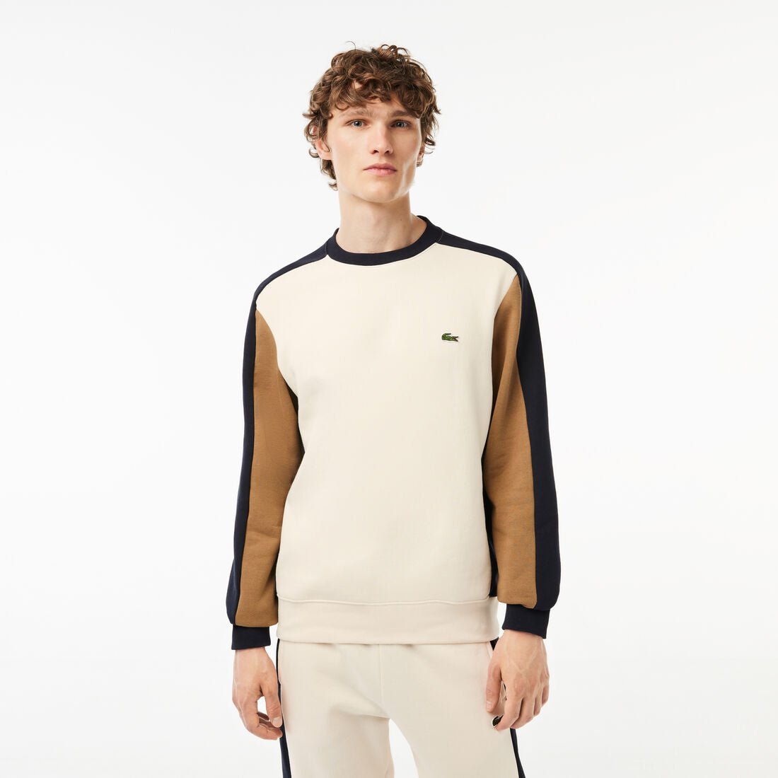 Lacoste Brushed Fleece Colour Block Jogger Sweatshirt - Lacoste Nigeria - SH1299_00_EQD_S