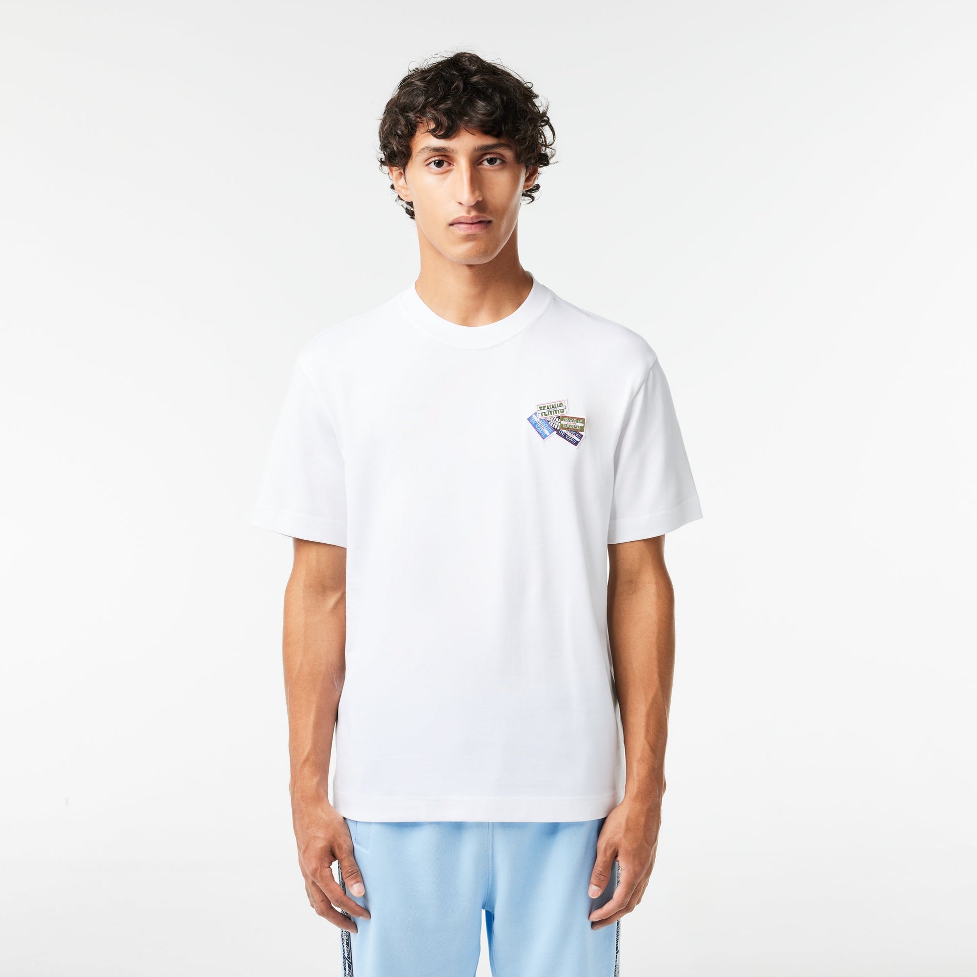 Lacoste Heavy Cotton Jersey Multi Badge T - shirt - Lacoste Nigeria - TH2059 00 001_M