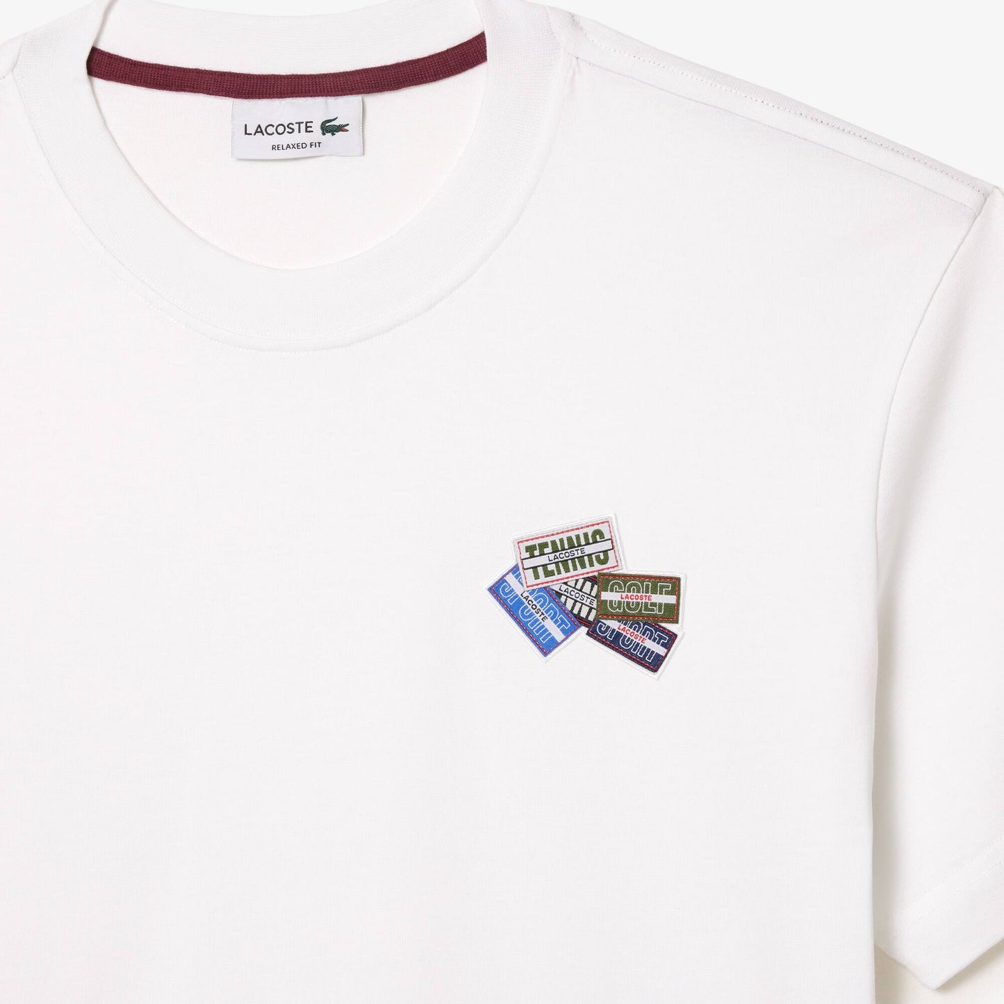 Lacoste Heavy Cotton Jersey Multi Badge T - shirt - Lacoste Nigeria - TH2059 00 001_M