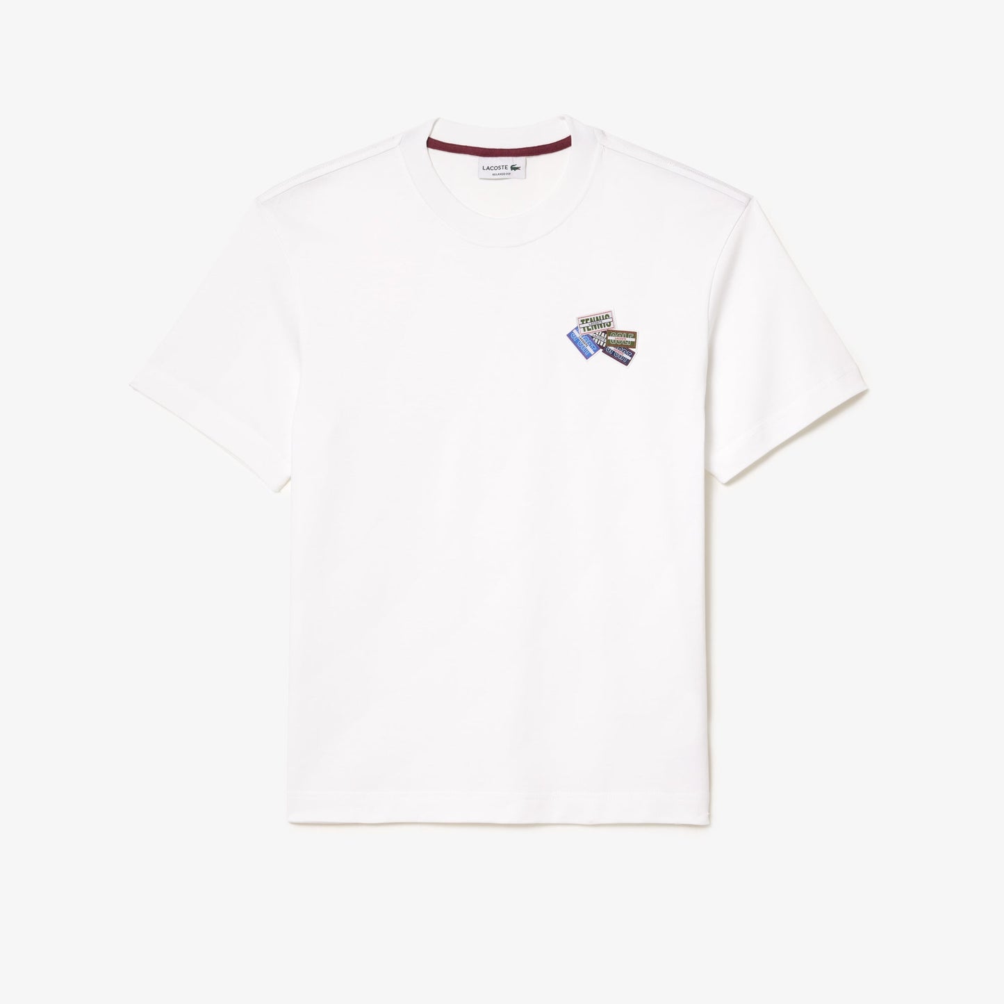 Lacoste Heavy Cotton Jersey Multi Badge T - shirt - Lacoste Nigeria - TH2059 00 001_M