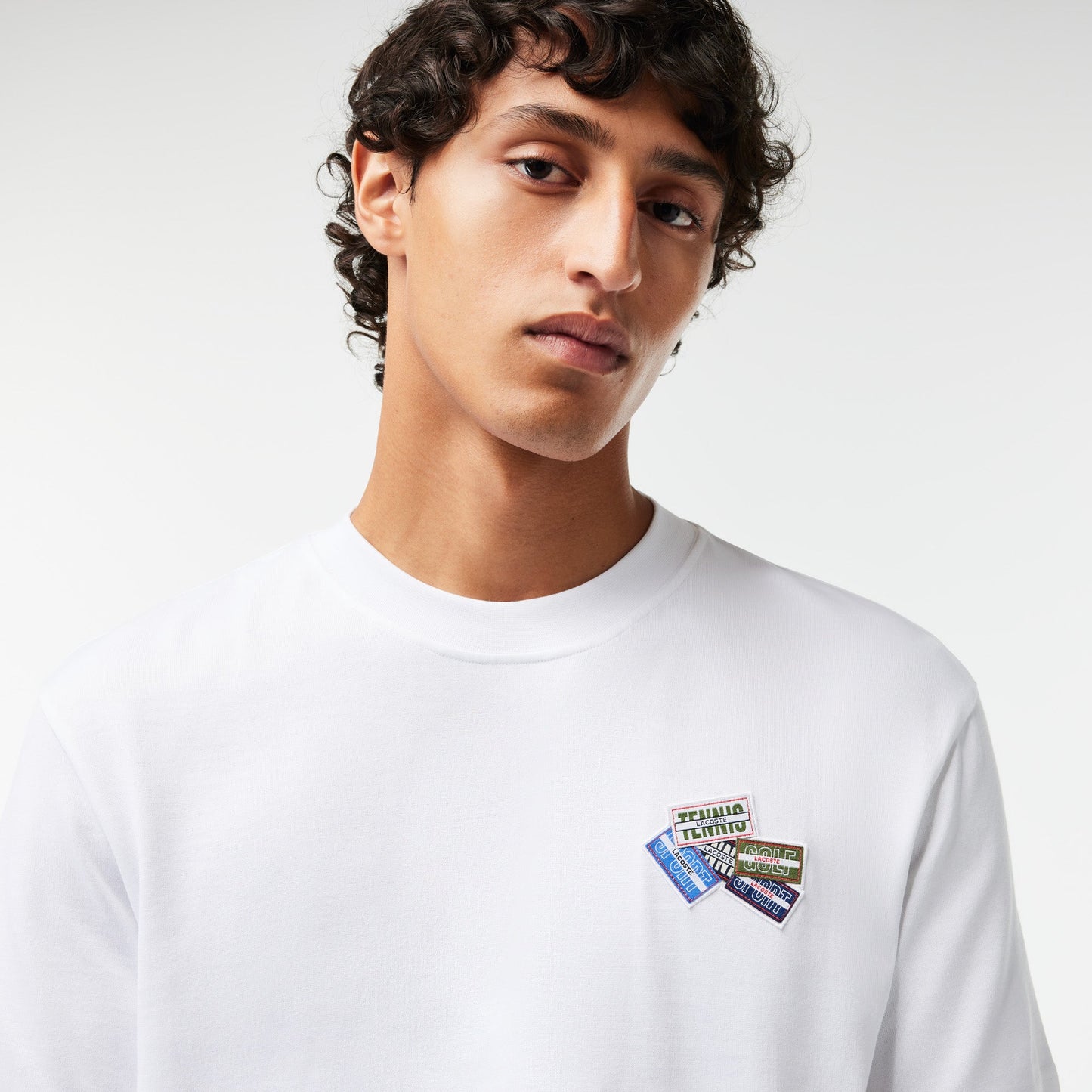 Lacoste Heavy Cotton Jersey Multi Badge T - shirt - Lacoste Nigeria - TH2059 00 001_M