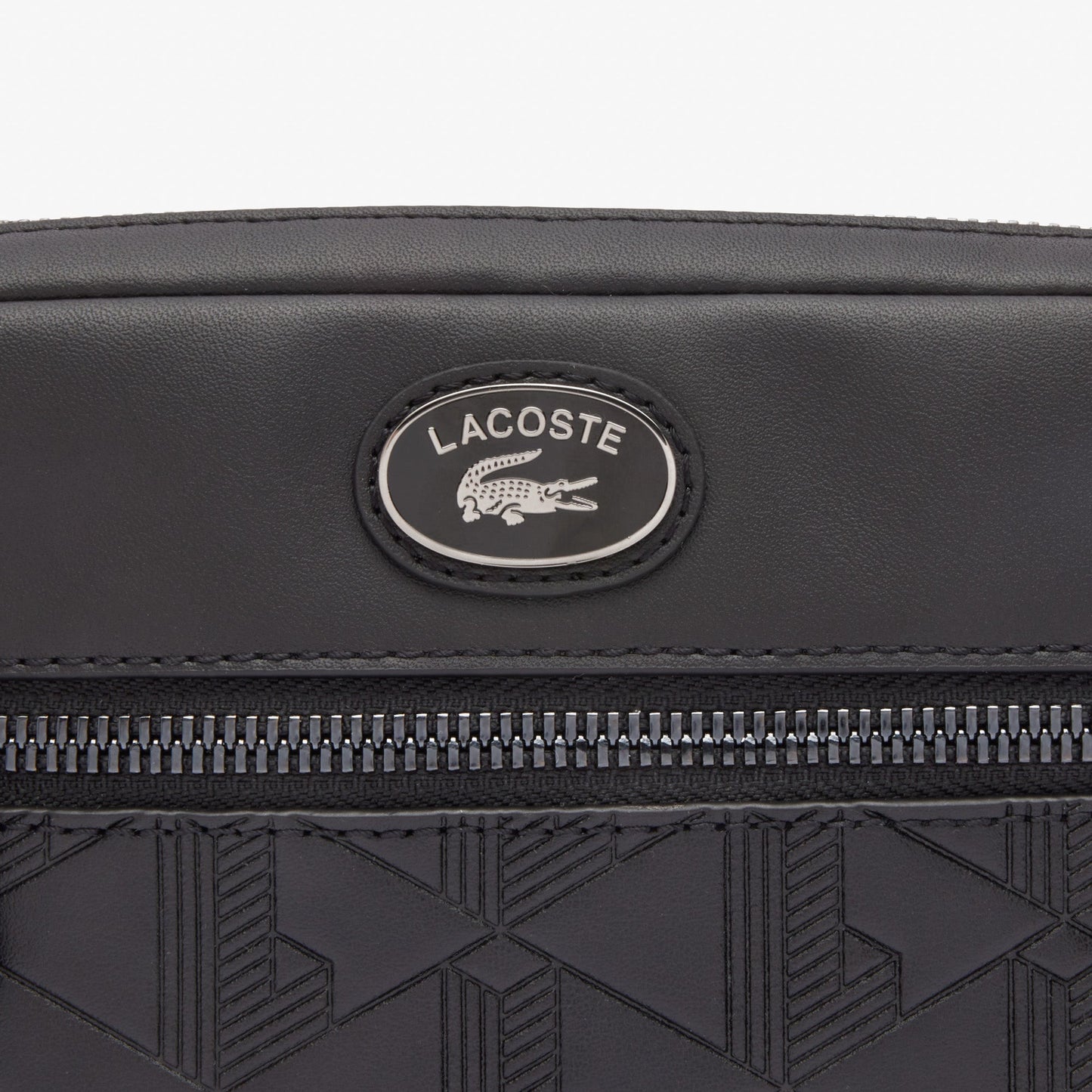 Lacoste Leather Monogram Print Shoulder Bag - Lacoste Nigeria - NH4401MR - 000 - X