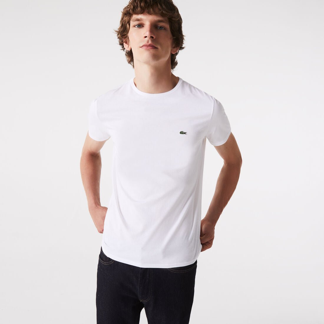 Lacoste Men's Crew Neck Pima Cotton Jersey T - Shirt - Lacoste Nigeria - 