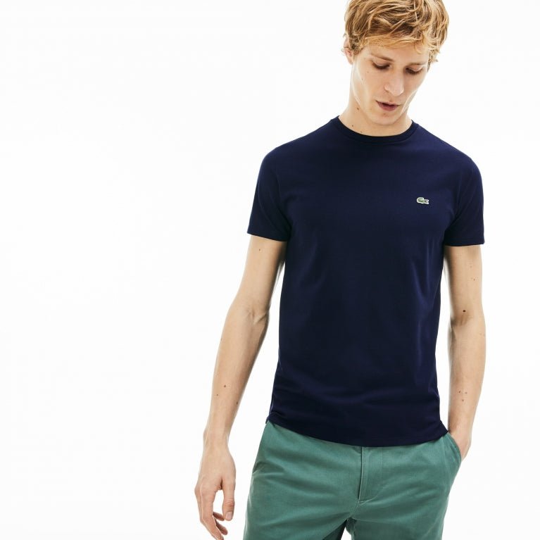 Lacoste Men's Crew Neck Pima Cotton Jersey T - Shirt - Lacoste Nigeria - 