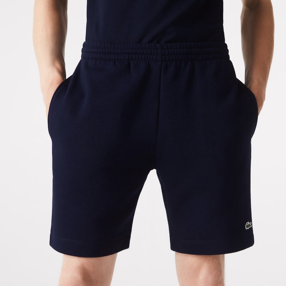 Lacoste Men's Organic Brushed Cotton Fleece Shorts - Lacoste Nigeria - 