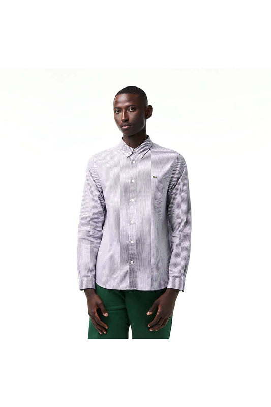 Lacoste Men's Regular Fit Striped Cotton Shirt - Lacoste Nigeria - 