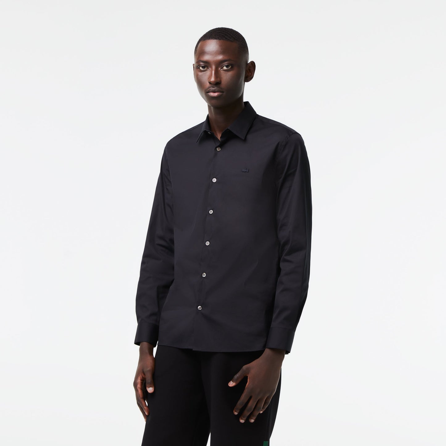 Lacoste Men's Slim Fit French Collar Cotton Poplin Shirt - Lacoste Nigeria - 