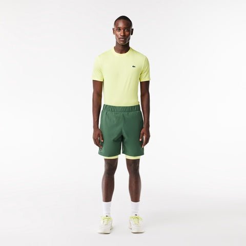 Lacoste Men's Two - Tone Sport Shorts With Built - in Undershorts - Lacoste Nigeria - 