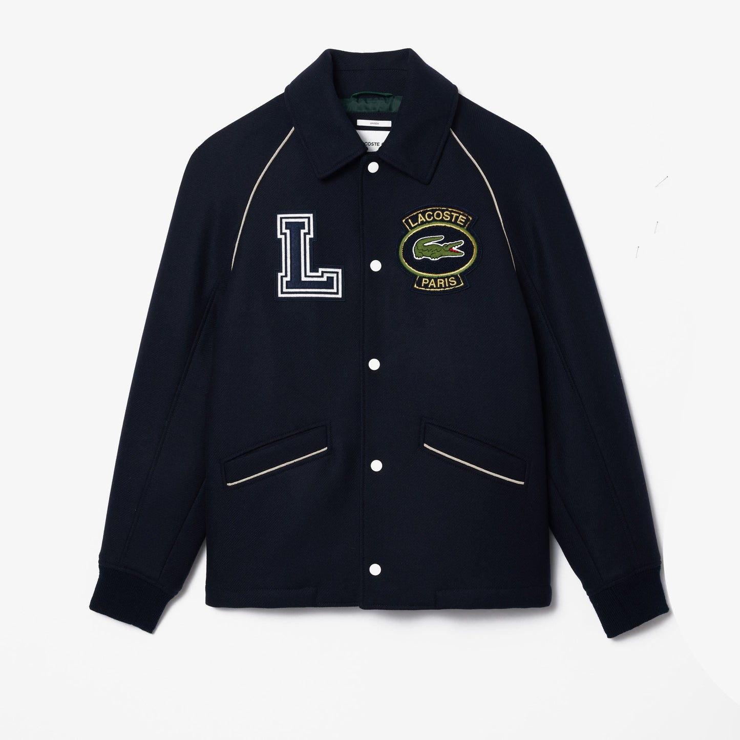 Lacoste Premium Wool Varsity Badge Jacket - Lacoste Nigeria - BH0022 - 00 - HDE - M