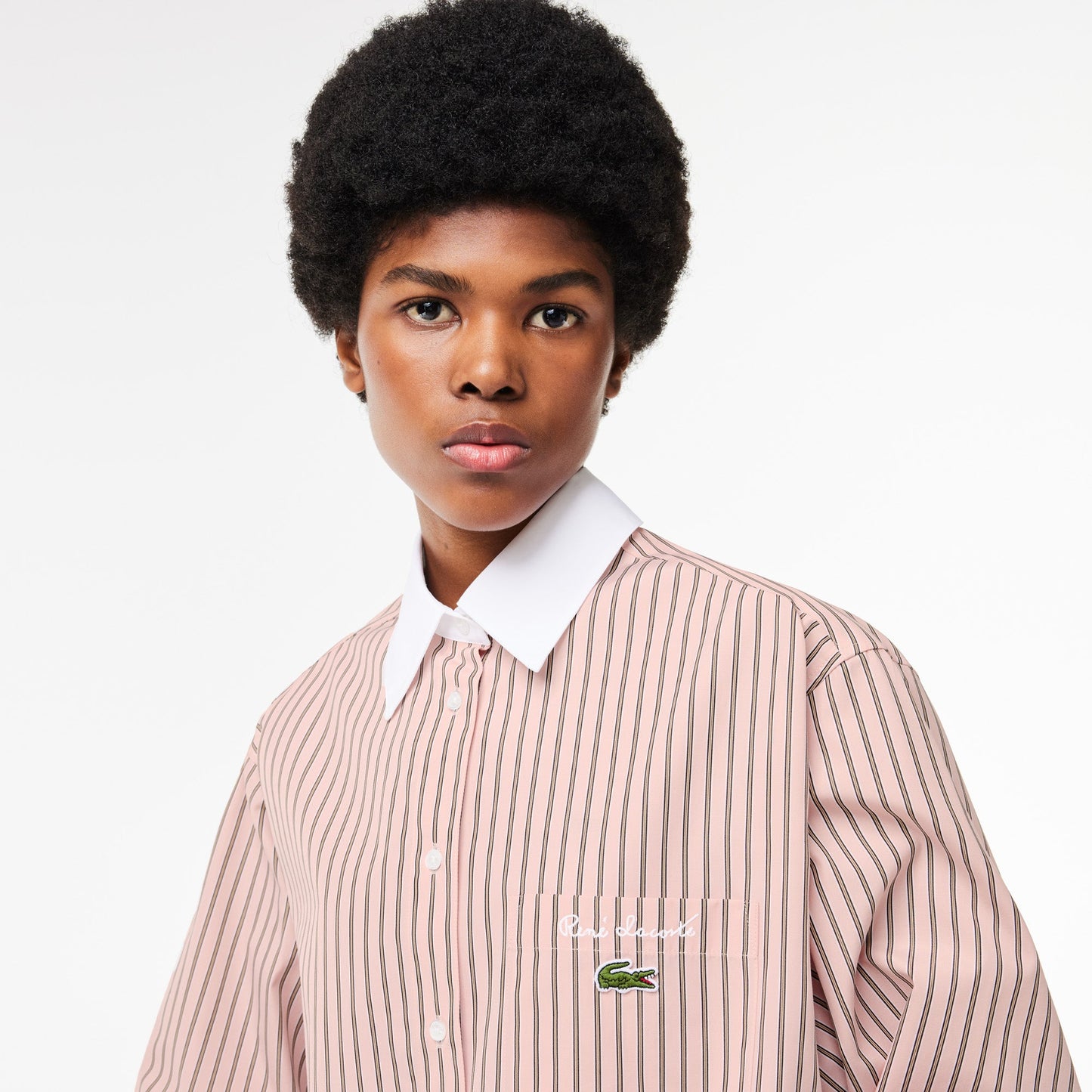 Lacoste Regular Fit Contrast Collar Poplin Shirt - Lacoste Nigeria - CF6951 - 00 - ISO - 34