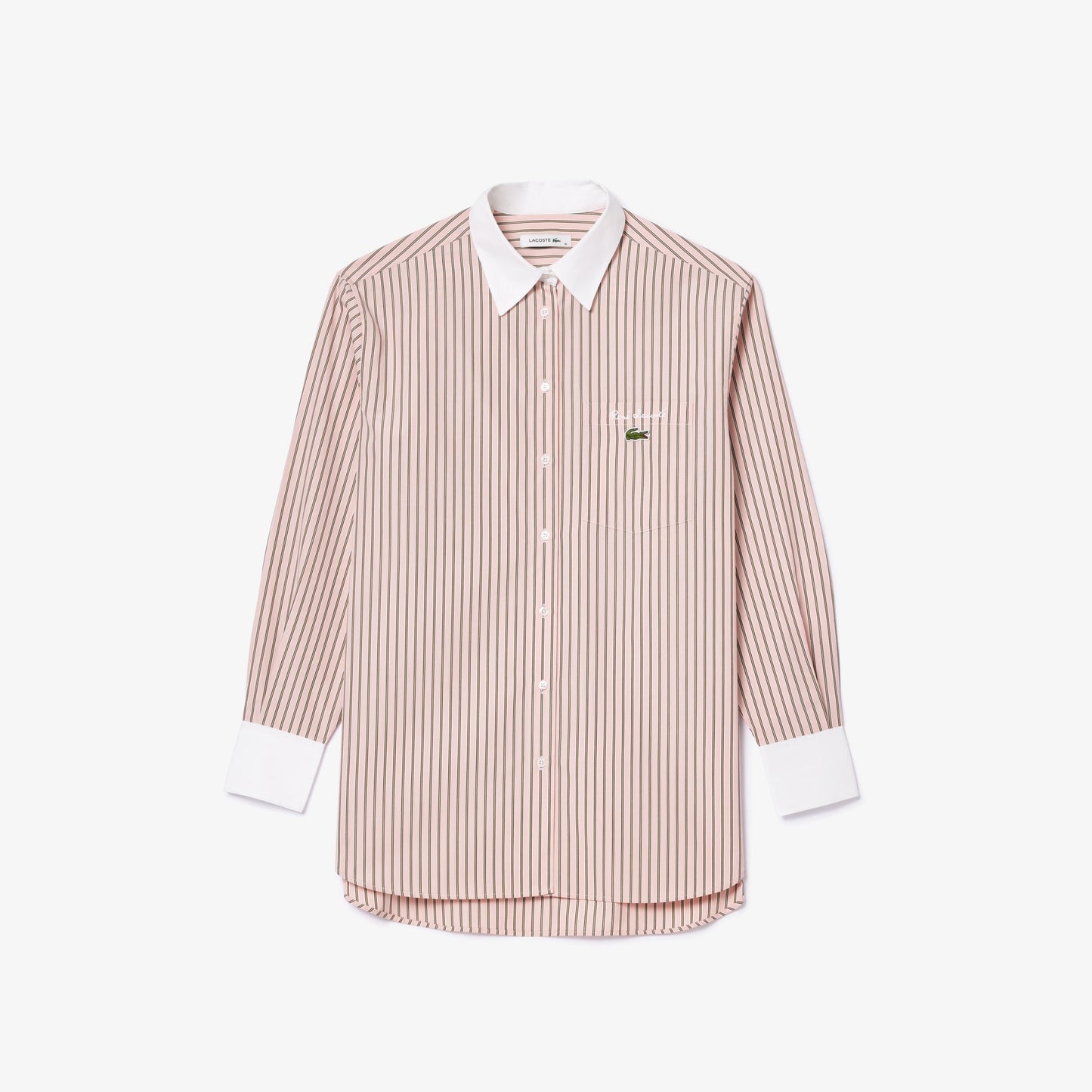 Lacoste Regular Fit Contrast Collar Poplin Shirt - Lacoste Nigeria - CF6951 - 00 - ISO - 34