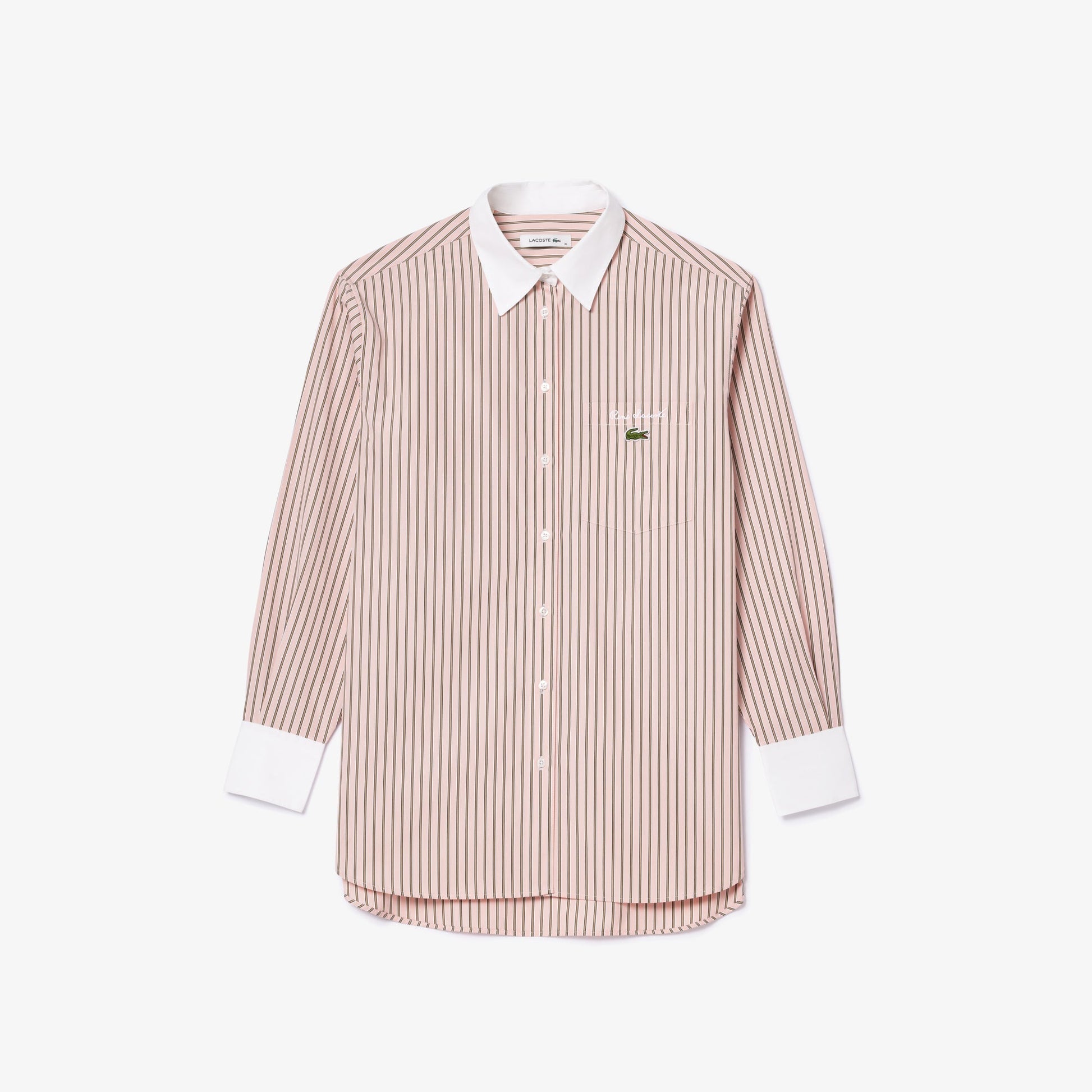 Lacoste Regular Fit Contrast Collar Poplin Shirt - Lacoste Nigeria - CF6951 - 00 - ISO - 34