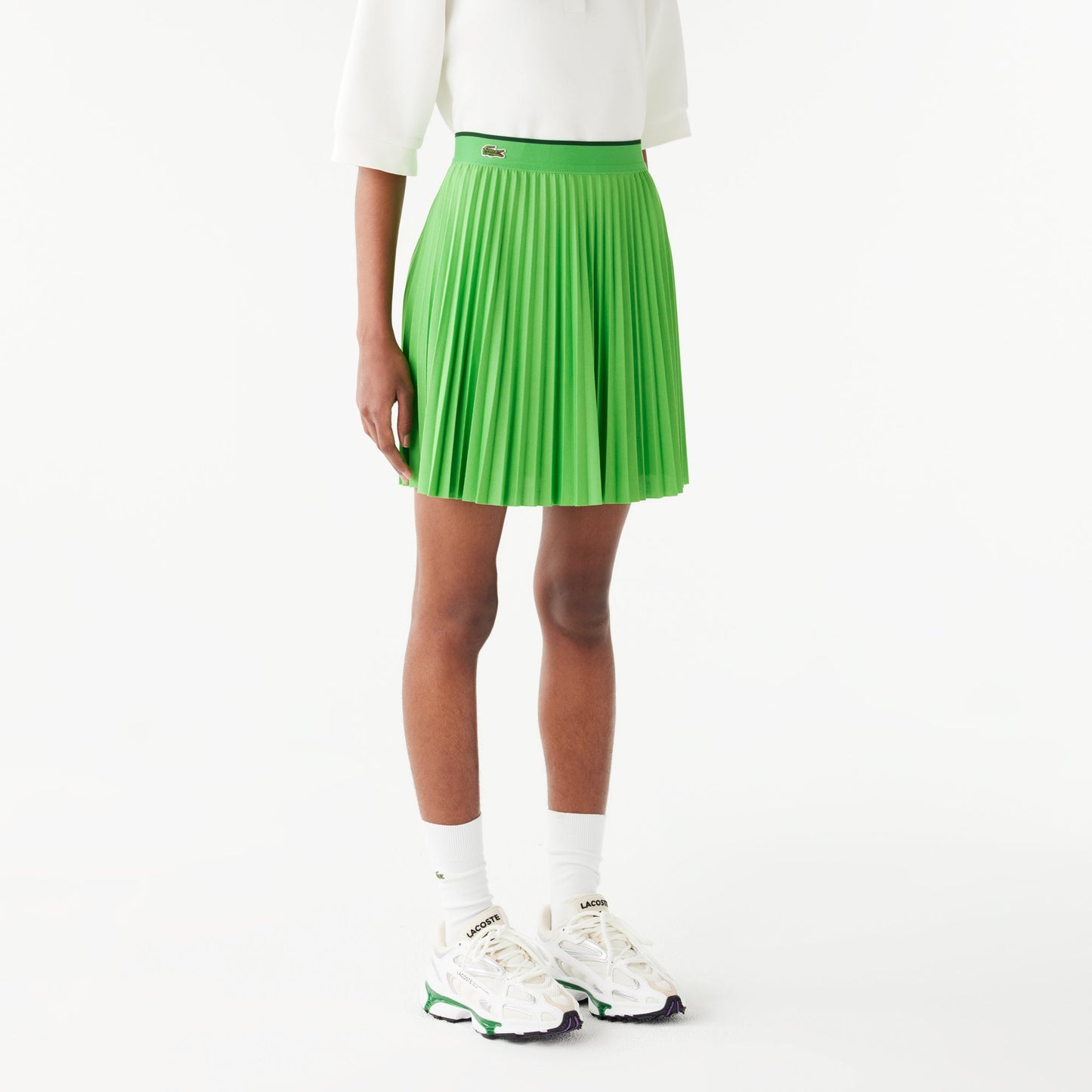 Lacoste Tennis Short Pleated Elastic Waist Skirt - Lacoste Nigeria - JF2701 - 00 - IXU - L