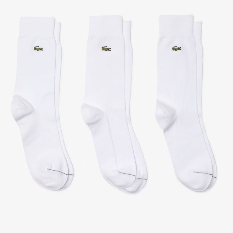 Lacoste Unisex High - Cut Cotton Pique Socks Three - Pack - Lacoste Nigeria - 