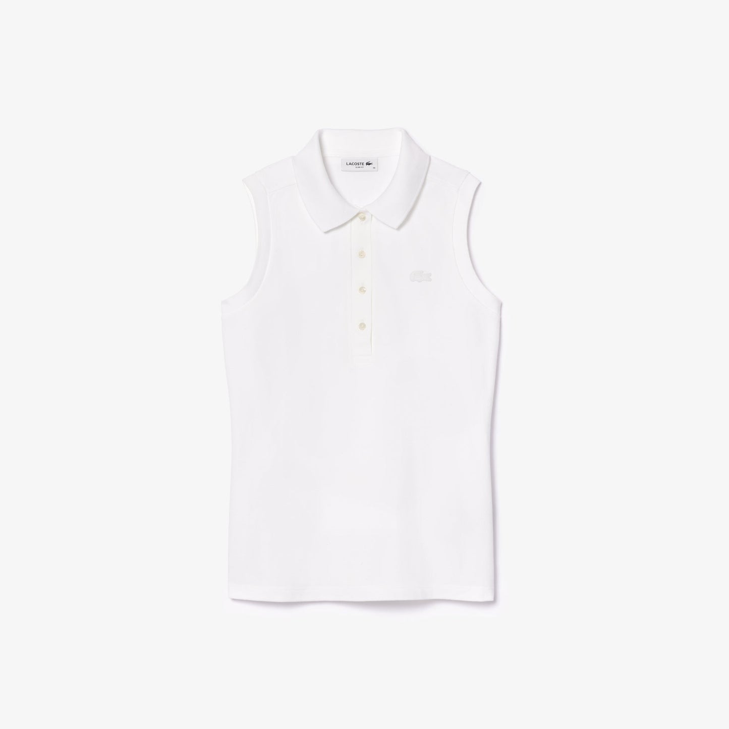 Lacoste Women's Sleeveless Cotton Piqué Polo - Lacoste Nigeria - PF5445 - 00 - 001 - 34