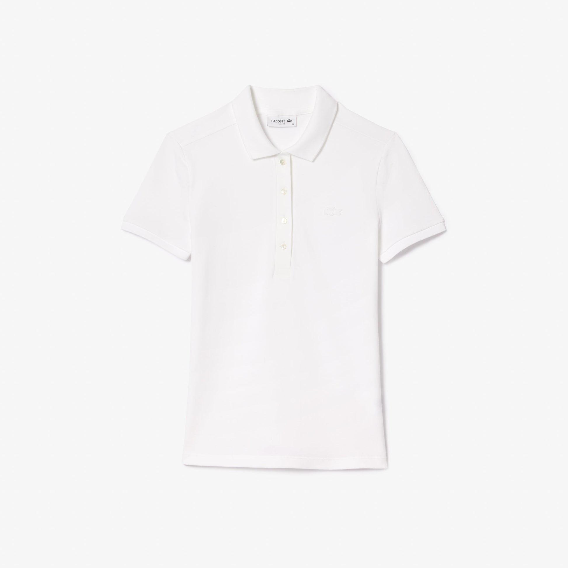 Lacoste Women's Slim fit Stretch Cotton Piqué Polo Shirt - Lacoste Nigeria - PF5462 - 00 - 001 - 36