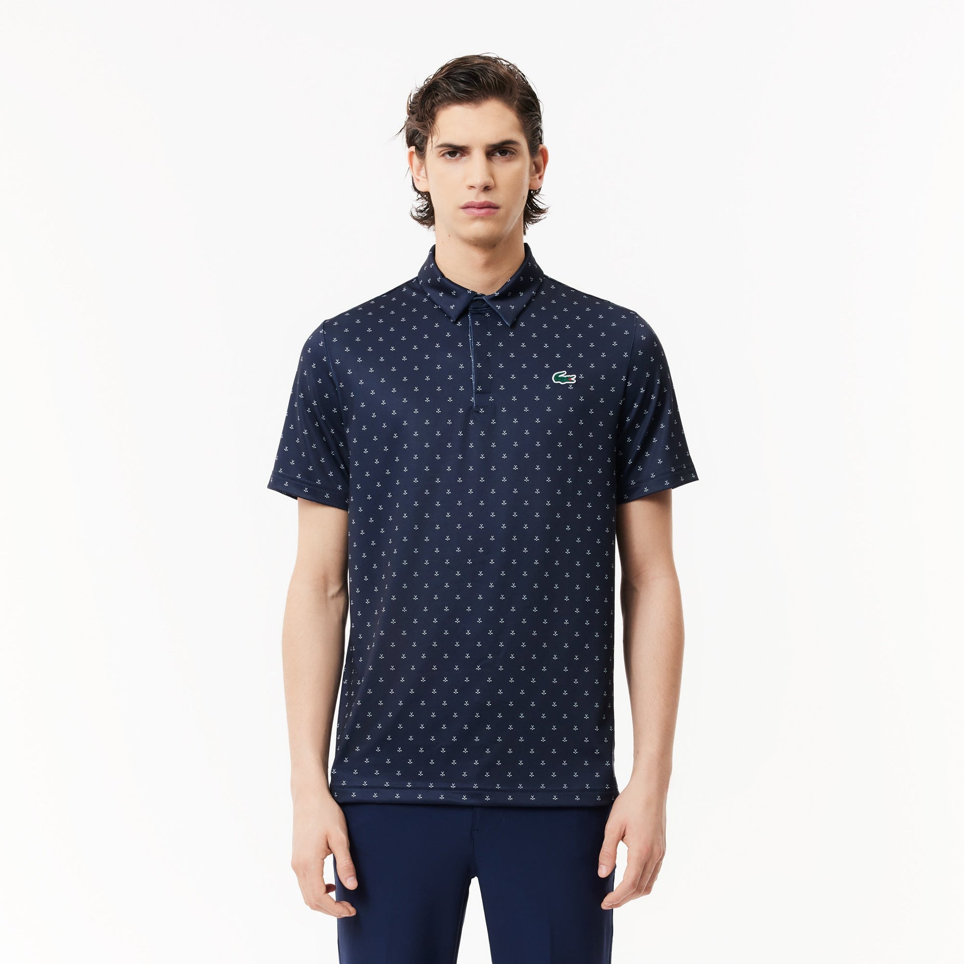 Men’s Lacoste Golf Printed Recycled Polyester Polo Shirt - Lacoste Nigeria - DH5175 - 00 - 525 - L