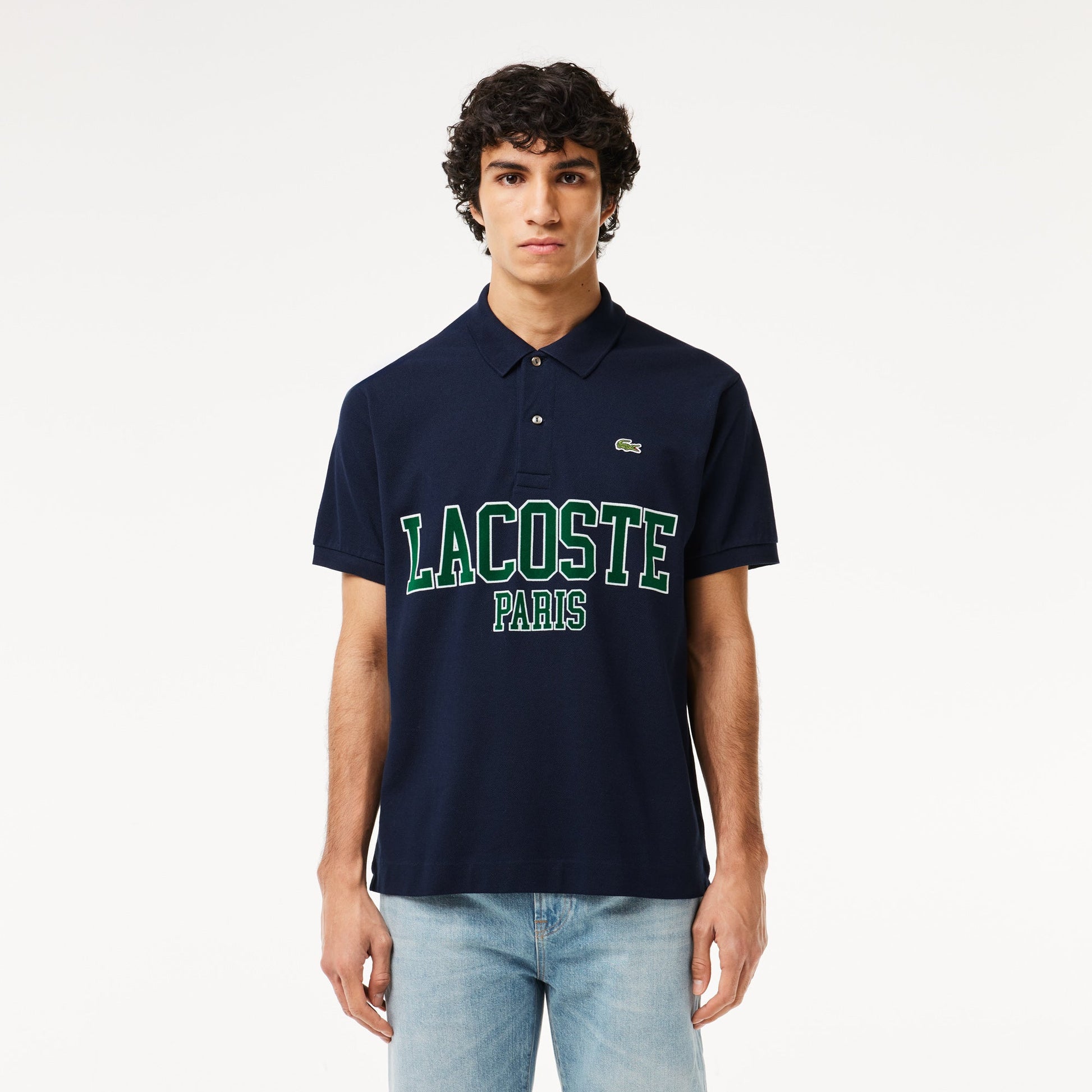 Original L.12.12 Lacoste Flocked Pique Polo Shirt - Lacoste Nigeria - PH7419 - 00 - 166 - S