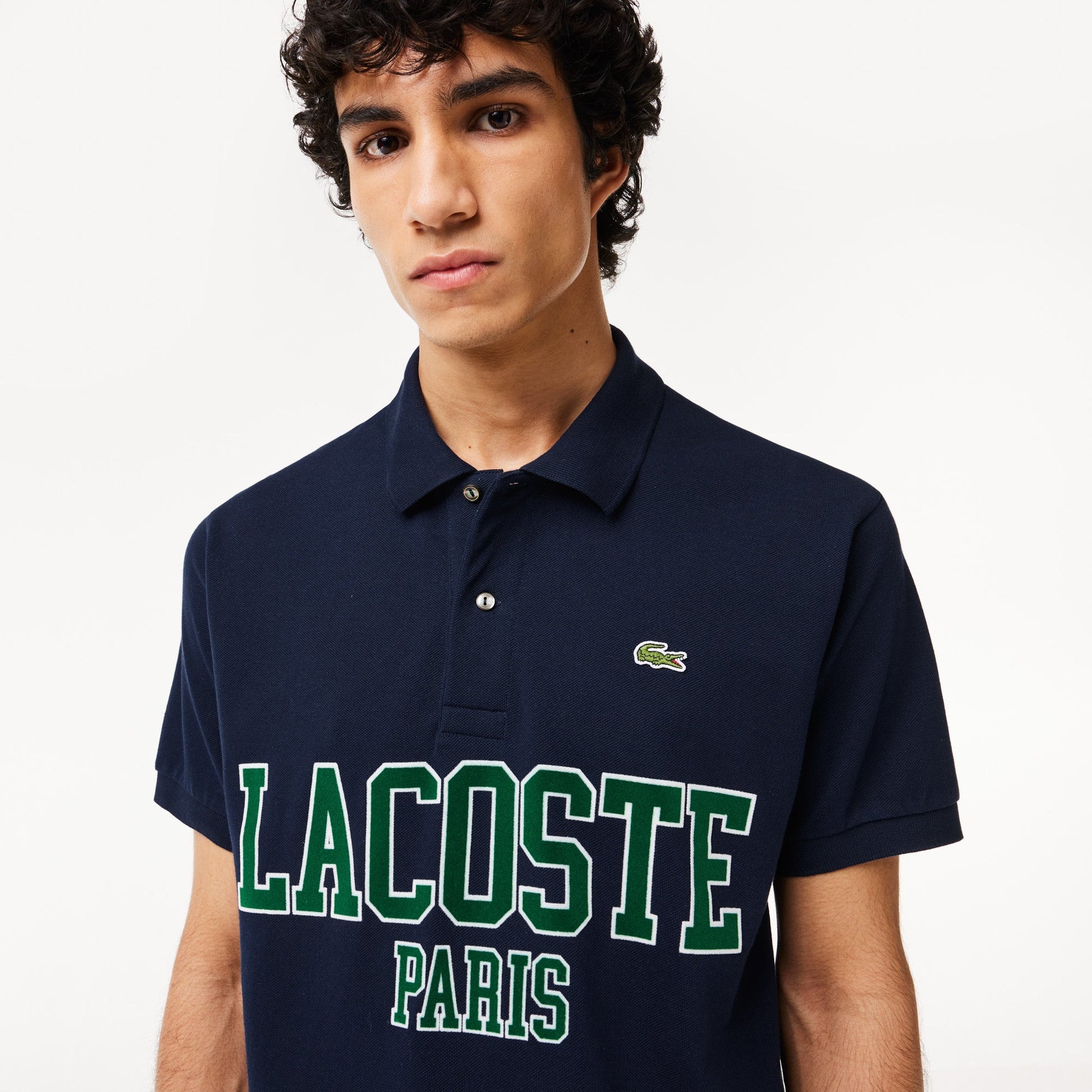 Original L.12.12 Lacoste Flocked Pique Polo Shirt - Lacoste Nigeria - PH7419 - 00 - 001 - S