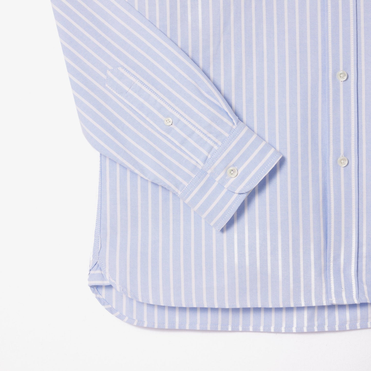 Striped Maxi Croc Contrast Collar Cotton Oxford Shirt - Lacoste Nigeria - CH7610 - 00 - E7B - M